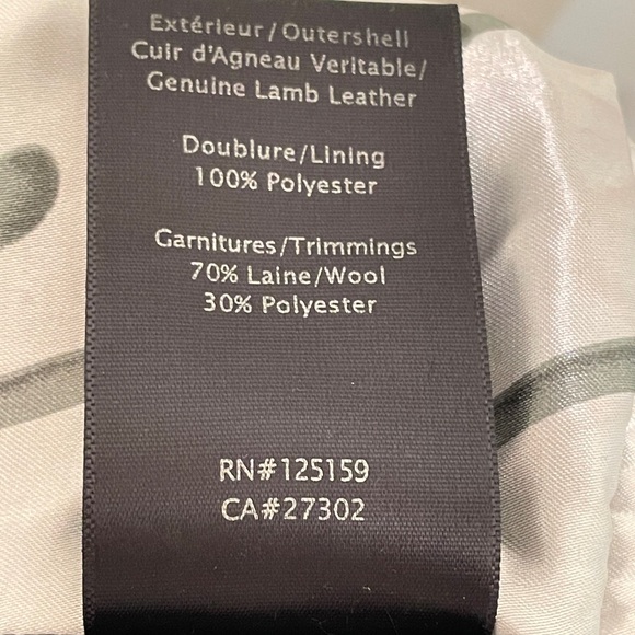 Mackage Gray/Military Green Leather Zip Front Bomber Jacket - Picture 10 of 10